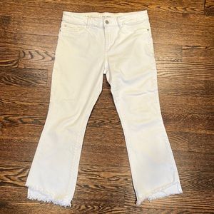 DL 1961 White crop denim